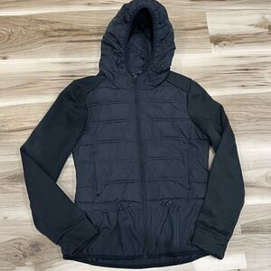 BCBGMAXAZRIA Black Quilted Knit Jacket Women’s Medium